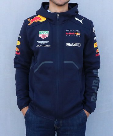安心 保証 PUMA F1 レッドブル RBR チーム フーデッド フルジップ