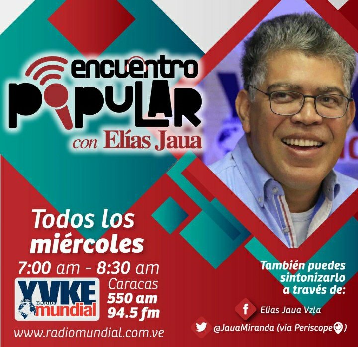 ipasmeguatire16's tweet photo. #20Jun En pocos minutos, no te olvides de sintonizar por @YVKE_MUNDIAL a nuestro Camarada y Ministro de @MPPEDUCACION @JauaMiranda en su Programa  @Enc_Popular https://t.co/QWKwYI7ewP