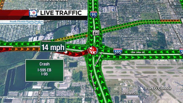 Crash on I-595 EB at I-95 #traffic https://t.co/cgM0H8tJkG