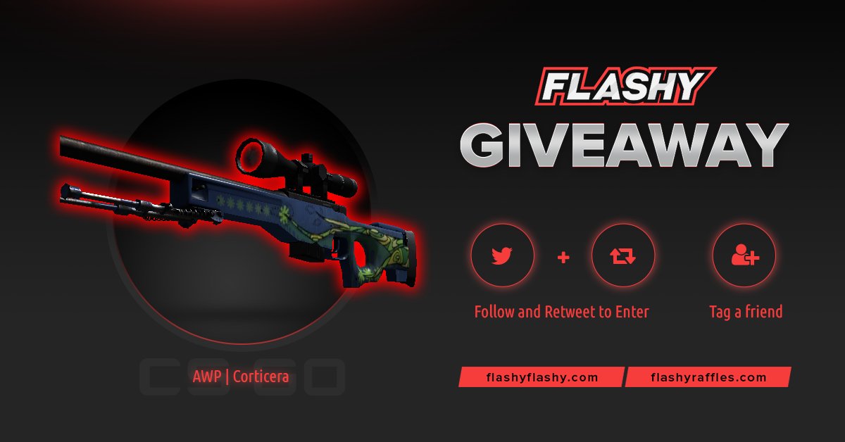 flashyflashycom's tweet image. ⚡️24H GIVEAWAY!!!    

To win:   
✅ Retweet + Tag a Friend  
✅ Follow us  
✅ Visit: flashyflashy.com            
✅ Visit: flashyraffles.com            

#flashyflashy #weekend #giveaway #csgoskins #CSGOGiveaway
