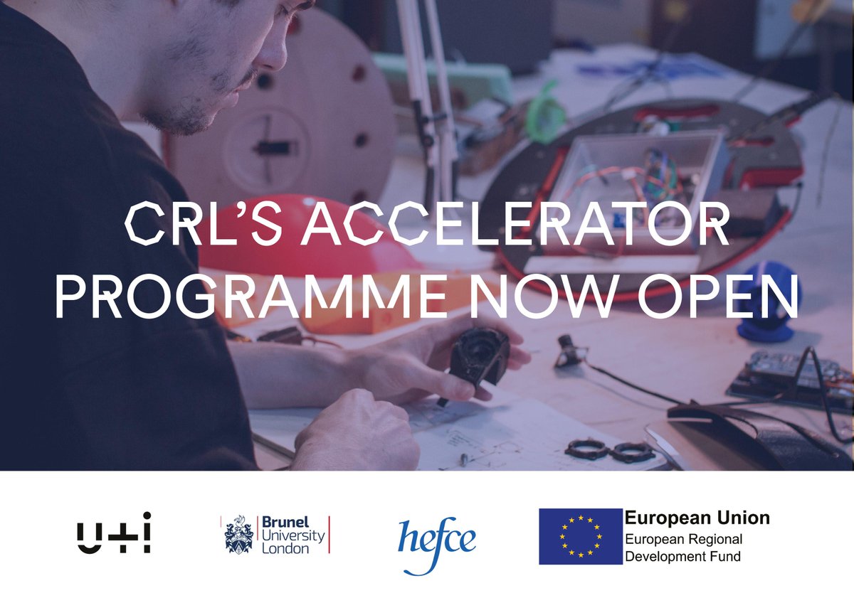 CRL_LDN's tweet photo. Applications for our #accelerator are open! - successful #entrepreneurs will receive: a #startup grant, access to specialist #prototyping facilities, support from our #productdevelopment team, dedicated sessions w. a range of industry experts + more! https://t.co/sMAl4phWzV https://t.co/1bGcn99fxM