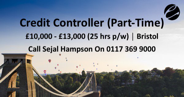 Element_Recruit's tweet photo. **CREDIT CONTROLLER - PART-TIME** 25 Hours Per Week. £10,000 - £13,000 (Already pro-ratad). Call Sejal Hampson On 0117 369 9000 #ElementFinance https://t.co/nZD4dkSt8q https://t.co/f8Sc21dFuM
