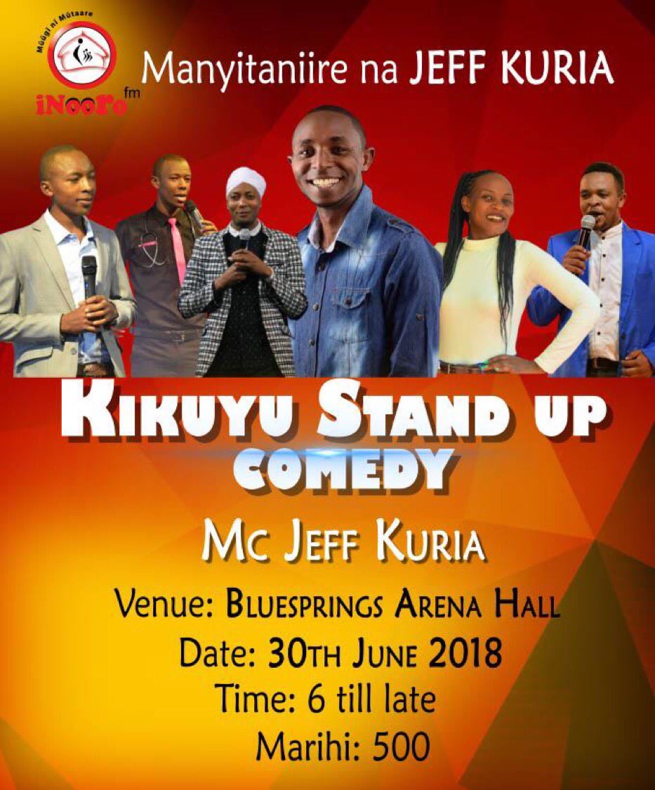 Welcome!
Welcome!
Welcome!#KikuyuStandUpComedy.
On 30th June 2018.