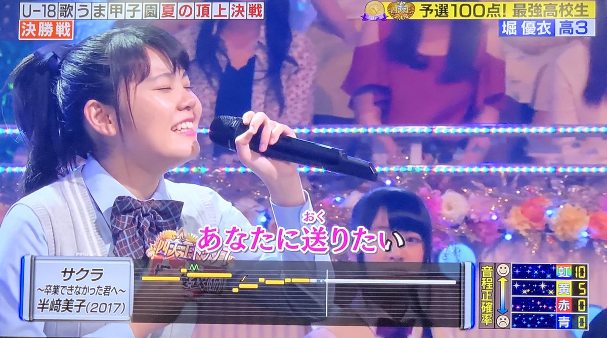 のら 堀優衣さんの サクラ 卒業できなかった君へ すごい熱唱で感動した 半﨑美子さん見てたかな カラオケバトル