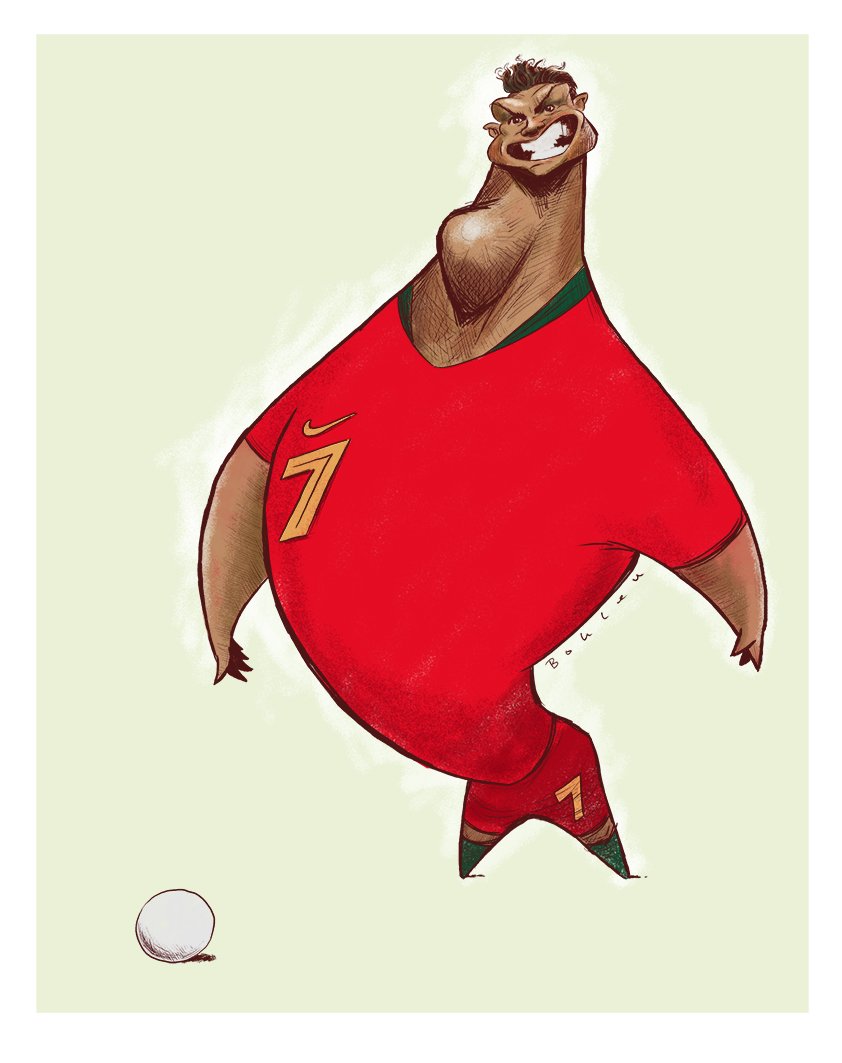 Go Ronaldo! #ronaldo #PORMAR  #POR #CR7 #bynickbohlen #nbohlen #caricature #WM2018 #WorldCup2018 #football #illustration #digitalart