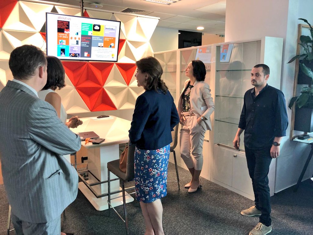 Liudmila_Climoc's tweet photo. Very honored to share insights about our customers’ needs, our operations and plans for the future with Her Excellency Michèle Ramis, Ambassador of France to Romania, on her first visit to @orangeromania @FranceRomania https://t.co/ZzaVPXOc9f