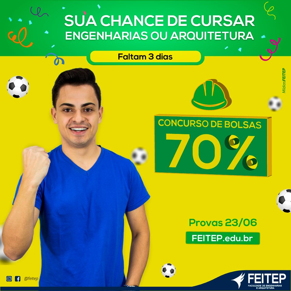 FEITEPoficial's tweet photo. Ainda dá tempo de você participar do maior Concurso de Bolsas de Engenharias e Arquitetura da Região, estude com quem vem inovando o Ensino no Paraná. Aproveite, é neste sábado o tradicional Concurso de Bolsas da #FEITEP, faça já a sua inscrição. https://t.co/bniFZSKneI