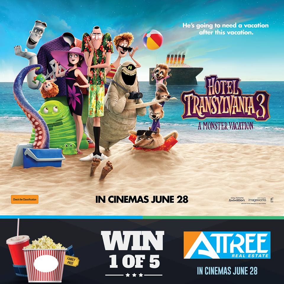 Attree_RE's tweet photo. 🧛‍♂️🧟‍♀️🍿Attree Real Estate is giving YOU the chance to WIN 1 of 5 double passes to see Hotel Transylvania 3! In cinemas 28 Jun! 

Head over to our #facebook page for more info! 

#Competition #Giveaway https://t.co/qPbkiNyVQx