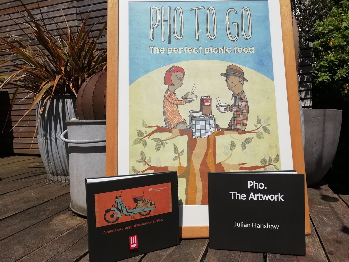 HanshawJulian's tweet photo. Apart from my brand new @topshelfcomix GN 'Cloud Hotel' you can also catch my collection of a decades art for @PhoRestaurant when I'll be signing @GoshComics on July 6th. 7-9pm. #comics #NewRelease #graphicnovel #pho #streetfood #London https://t.co/XX9ydqqe3B