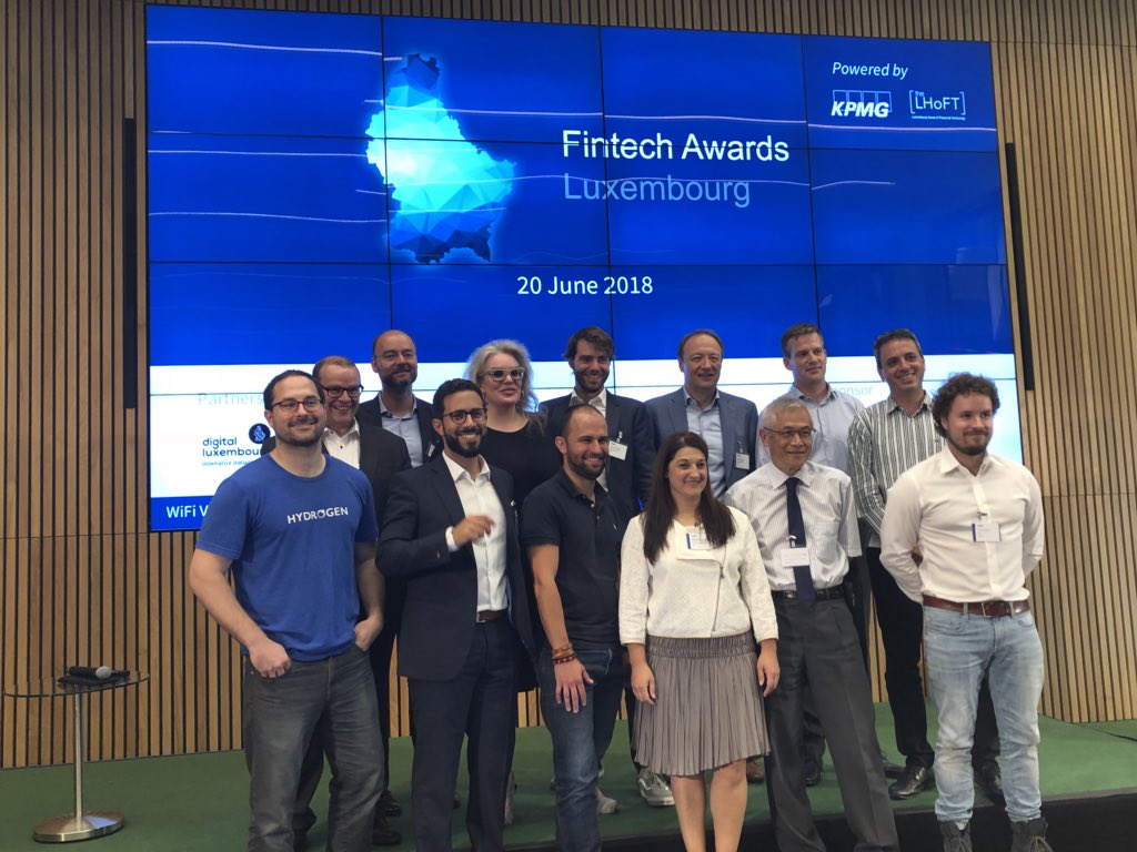 KPMGLuxembourg's tweet photo. Congratulations to all the Fintech startups who have made it to the Grand Final! #FintechAwards2018 @algoreg_ @ApiaxCOM @BitBankLux @HydrogenAPI @LinguaCustodia @Raisin_EN @ThetaRayTeam @2Spark_company @The_LHoFT @StateStreet https://t.co/aFKYWMTo8f