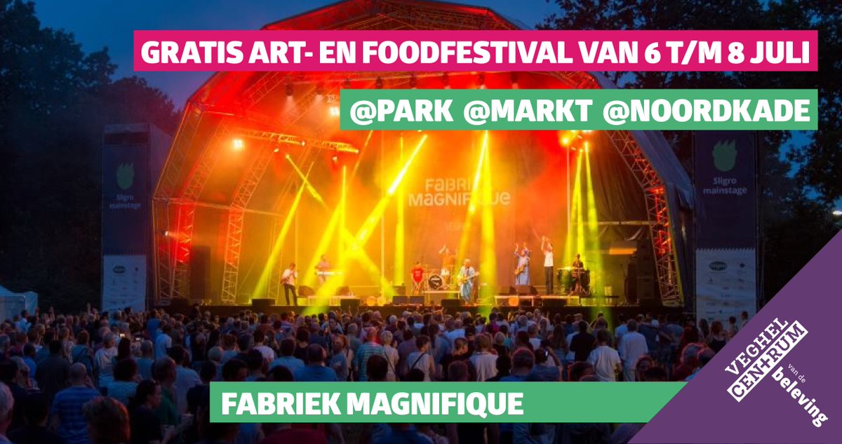 Het weekend van 6, 7 en 8 juli staat Veghel in het teken van #FabriekMagnifique! Het belooft weer een artistiek en culinair weekend te worden met een paar verbindende projecten. Je komt ogen tekort! bit.ly/2I9g4JM