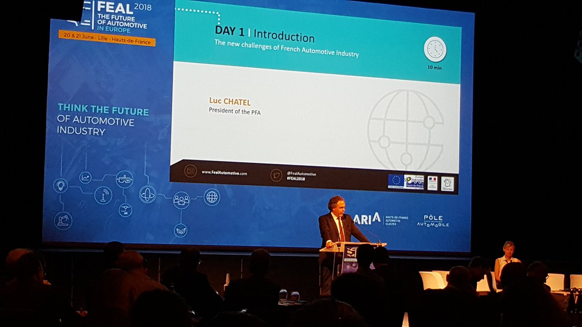 transalley's tweet photo. Discours d'ouverture du #FEAL2018 par @LucChatel président de la plateforme filière automobile #PFA https://t.co/O0rJQs49hC