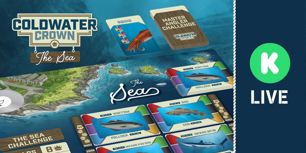 bellwethergames's tweet photo. LIVE: Coldwater Crown: The Sea on @Kickstarter. Elegant expansion to the acclaimed 2017 #boardgame from designer @suhreman. Smooth, strategic, worker-placement for 1-4: https://t.co/gpepuBs8ce https://t.co/XuIQU0eu2x