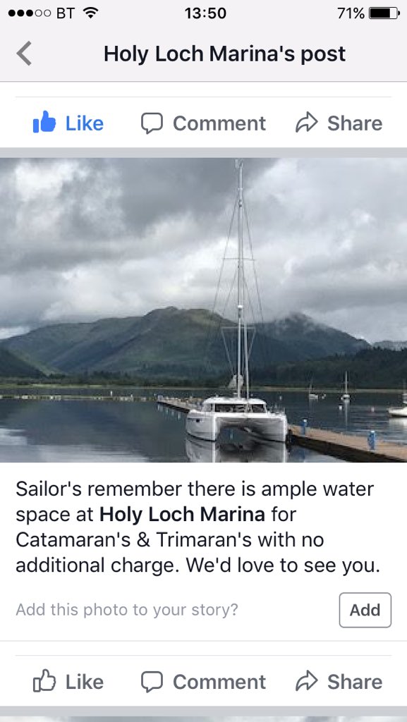 HolyLochMarina's tweet photo. Catamaran's &amp; Trimaran's welcome @HolyLochMarina @ArgyllMTourism #Sailing https://t.co/boQmU2PEtn