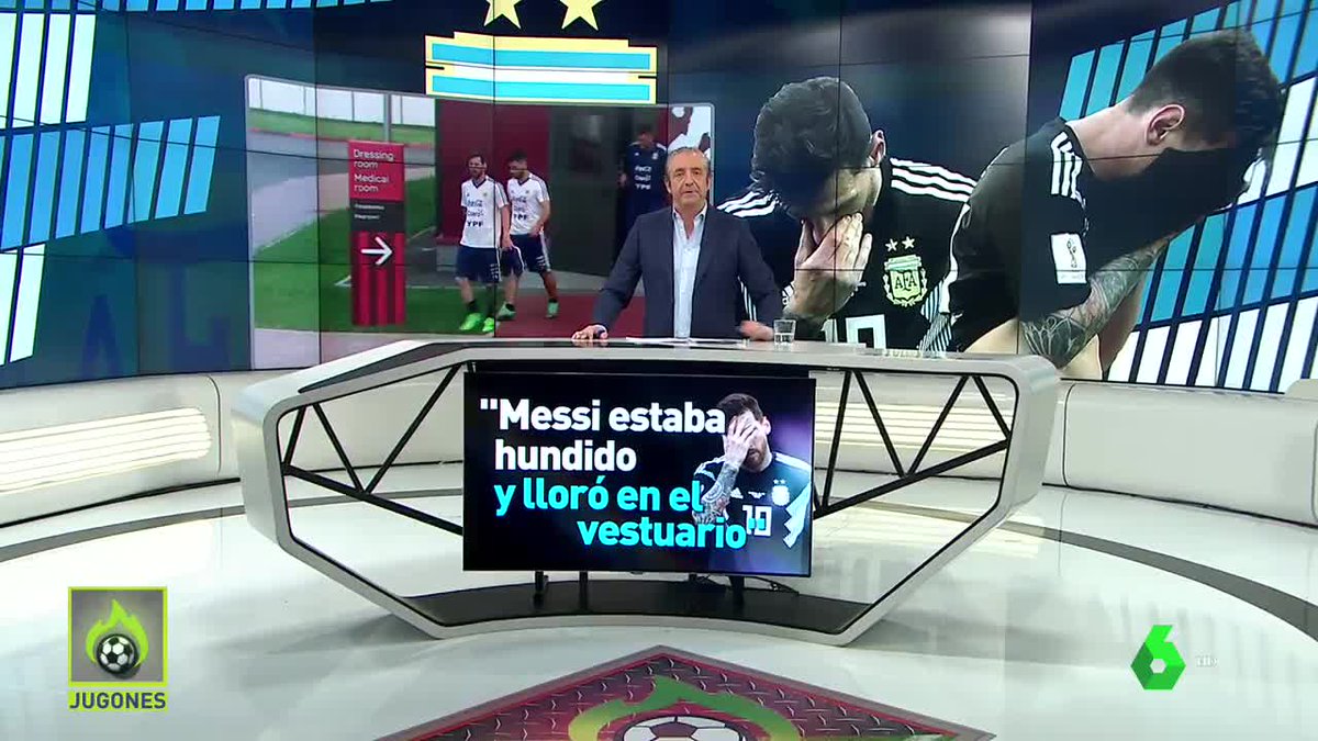 elchiringuitotv's tweet photo. ¡OJO! Un medio argentino desvela que MESSI lloró tras FALLAR EL PENALTI ante Islandia ¡Lo vemos YA EN #JUGONES! https://t.co/gdTgwCuWdV