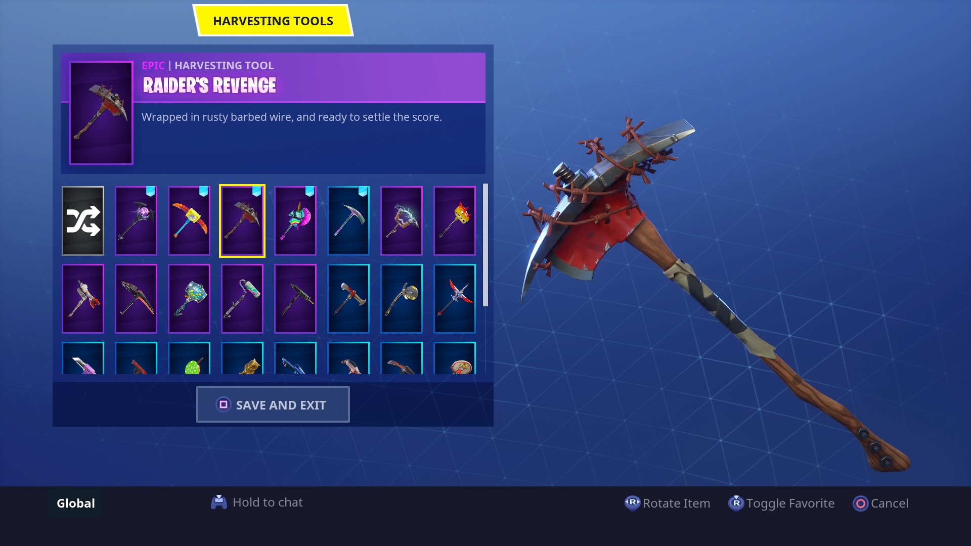 \ Woookiee در توییتر: «What is your rarest pickaxe? #Fortnite # Pickaxe #RaidersRevenge #PS4share