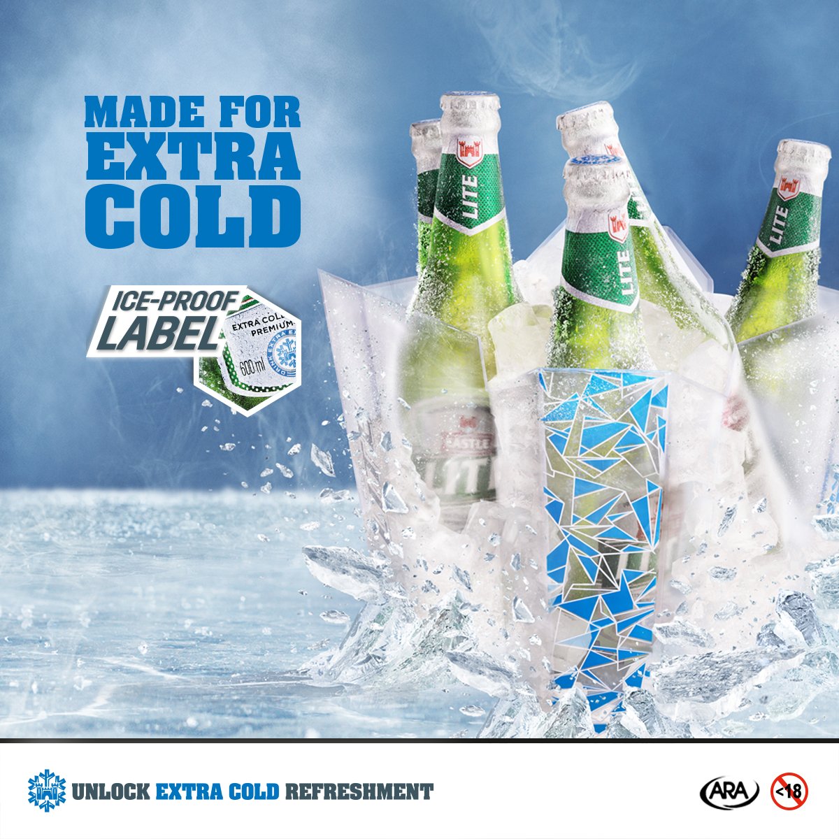 Castleliteng's tweet photo. We know Castle Lite is made to be enjoyed Ice Cold, that’s why the Ice Proof label lets you know when your beer is chilled just right.
#CastleLite #MadeForExtraCold  #IceProofLabel https://t.co/j3jTmvD5z1
