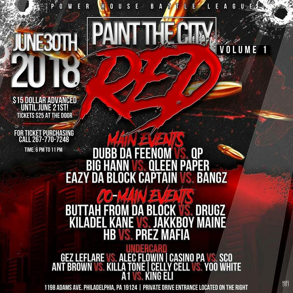 Make sure you come checkout Philly's most anticipated battle rap card ever!!!! Advanced tickets 15$ contact @BitchimBigHann_ or @OfficialButtah @Kwalker_music @PhillyJimmyJump @phillyhaze_LDA @PhillyAwardShow @jawn215 @PhillyFameTV @honestphire @SupaFlyboys