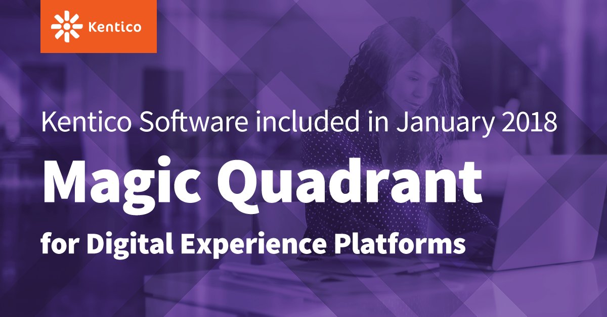 euphorianet's tweet photo. #Kentico Software en el cuadrante de Gartner_inc #MagicQuadrant para plataformas de Experiencias Digitales. Es la segunda inclusión de en un cuadrante de Gartner en seis meses. https://t.co/OhXP4EYe6x #KenticoInGartnerMQ https://t.co/NL53WRej0U