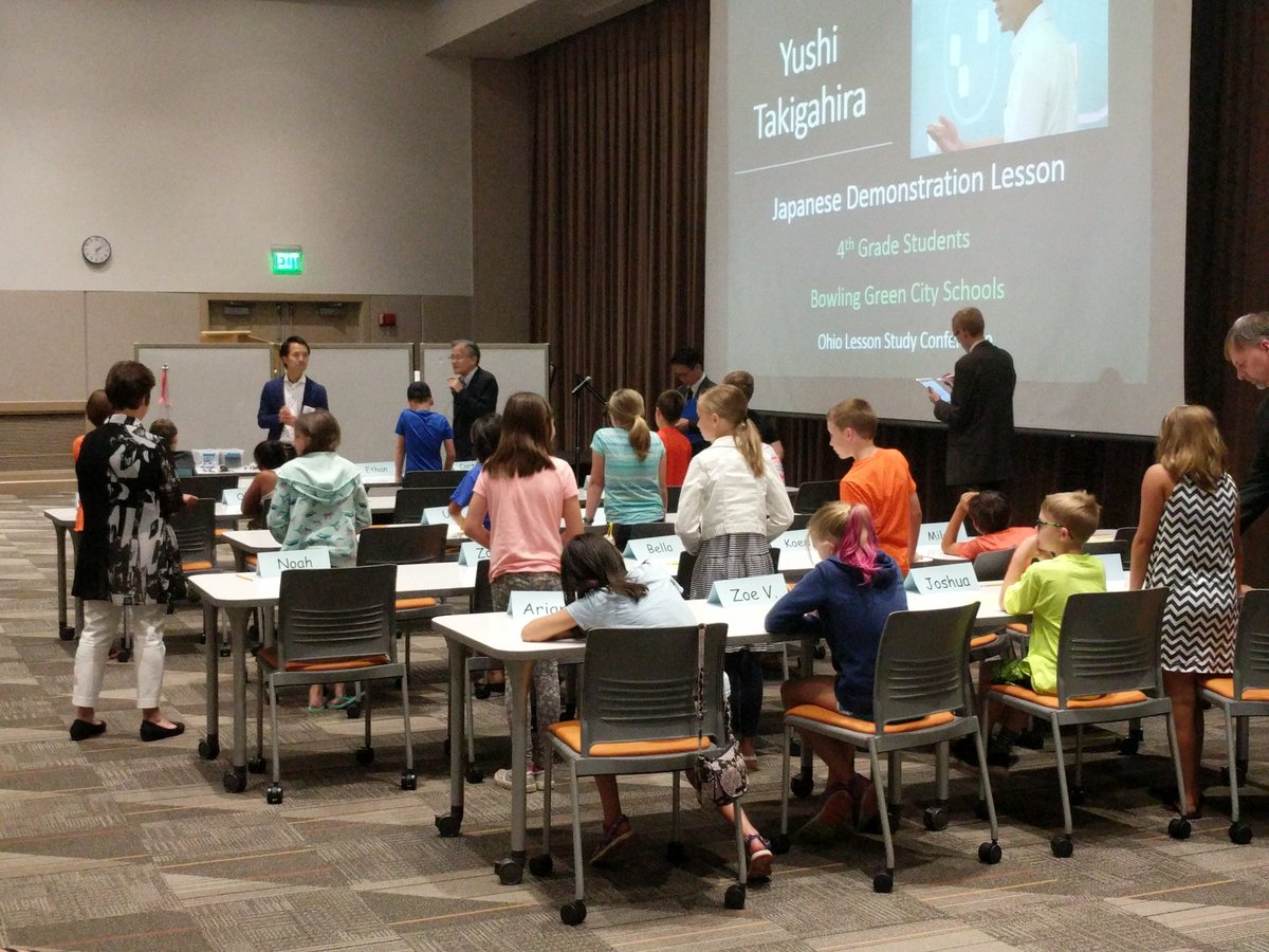 JAnderEdu's tweet photo. Some of our @BGSchools 4th graders participating in Japanese Lesson Study at Ohio Lesson Study conference at BGSU @Zeb_Kellough @DoctorMatHney  @francis_scruci https://t.co/MzWb9Jh1p2