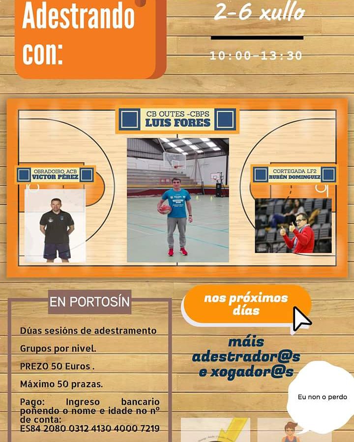 Uno de nuestros entrenadores 💪💪👏👏🏀🏀
#cbportodoson #cboutes #aportodas