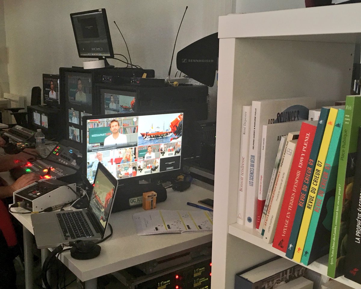 CamillePlsr's tweet photo. Tout de suite @MediapartLive : @fab_escalona reçoit @LafonLola et Didier Daeninckx, auteurs avec une trentaine d’écrivains de #labatailledurail @DonQuichotteEd https://t.co/VTnc3dQ7C8