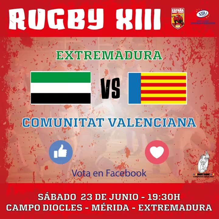 #Extremadura vs #ComunitatValenciana 

#SpainRugbyLeague
<a href="/EspanaRL/">🇪🇦 España Rugby League</a> <a href="/RLEFofficial/">RLEFofficial</a>