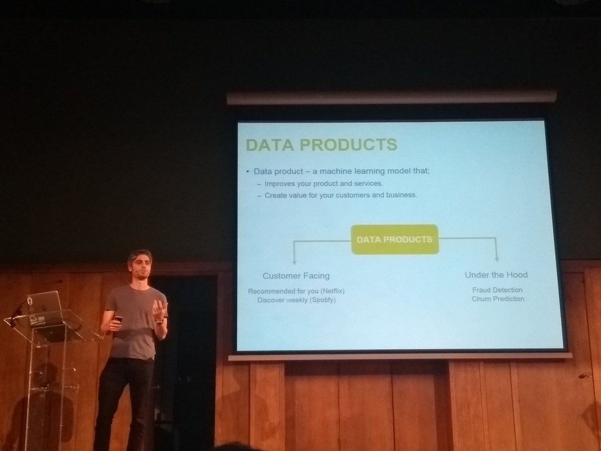 Data scientist <a href="/Aligulez/">Ali Gulez</a> on data products - machine learning models that create value for your customers #producttank
