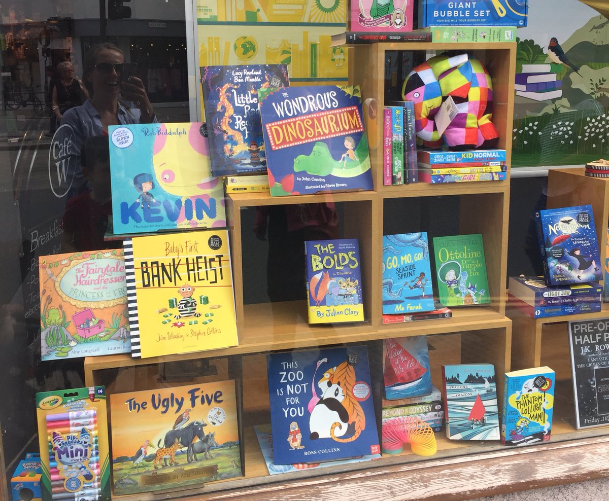 Spotted in the window of Waterstones, Richmond, just now. #TheWondrousDinosaurium. And in good company too. @maverickbooks @SteveSketchesIt @lucymayrowland @RobBiddulph