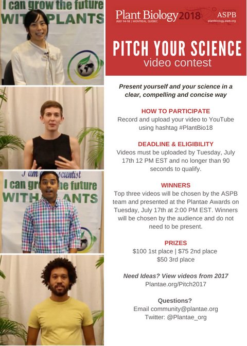 plantae_org's tweet photo. The @ASPB Pitch Yourself & Your Science competition is now open! All plant scientists are eligible to participate (even if you are unable to attend #PlantBio18) https://t.co/UnuH9UfZLD #plantsci https://t.co/p7ZbNxFYZf