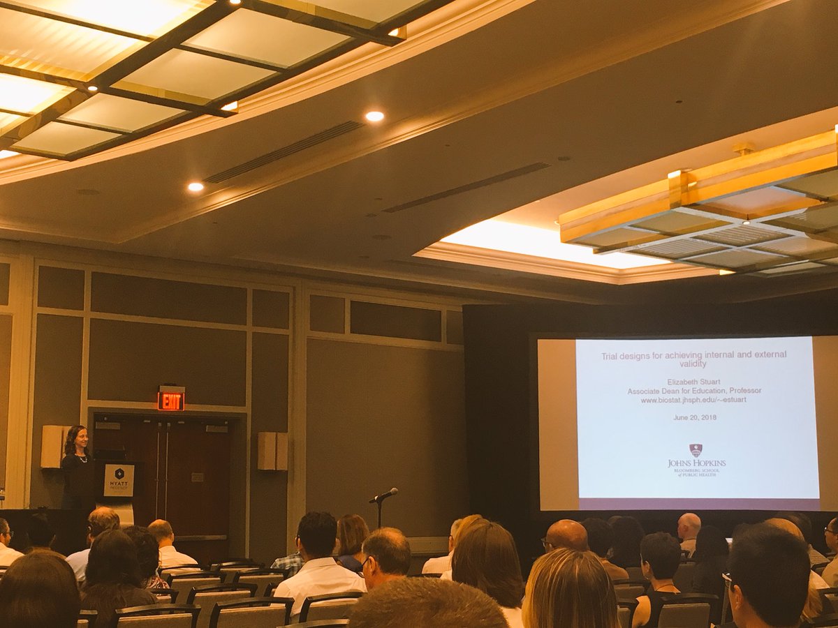 EpiEllie's tweet image. How should we design our #randomizedtrials to improve both internal validity and external validity? @Lizstuartdc has some suggestions #ser2018