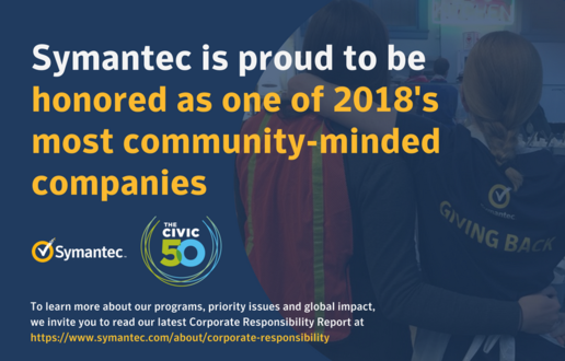 .@PointsofLight recognizes @Symantec as a top community-minded company in their Civic50 for the 4th consecutive year symc.ly/2M7zwJg