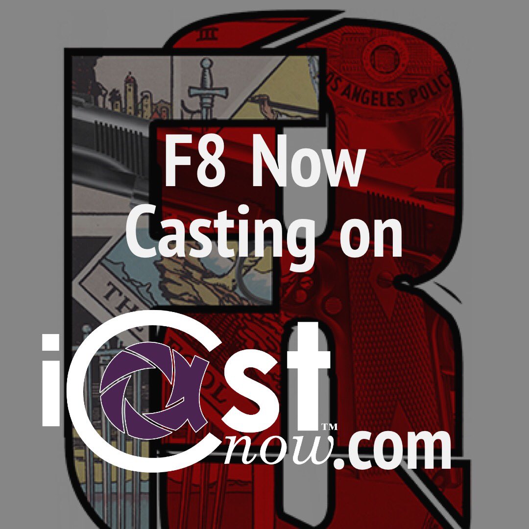 iCastNow's tweet image. F8 is a modern day #mystery that has homicide detectives Sam and Thomas searching for a brutal killer.  When Internal Affairs gets involved, Sam starts questioning the loyalties of everyone around her. iCASTnow.com #hollywood #actor #movie