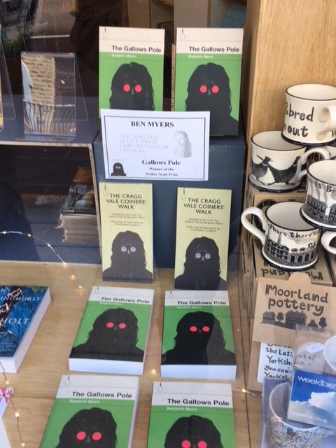 #IBW2018   Wonderful window display of THE GALLOWS POLE by @BenMyers1 which won @waltscottprize 2018. Indy bookshops @booksaremybag supporting Indy publishers supporting writers @BookCornerHX @Foyles @blackwelloxford @thebookseller @GuardianBooks @BordersBookFest