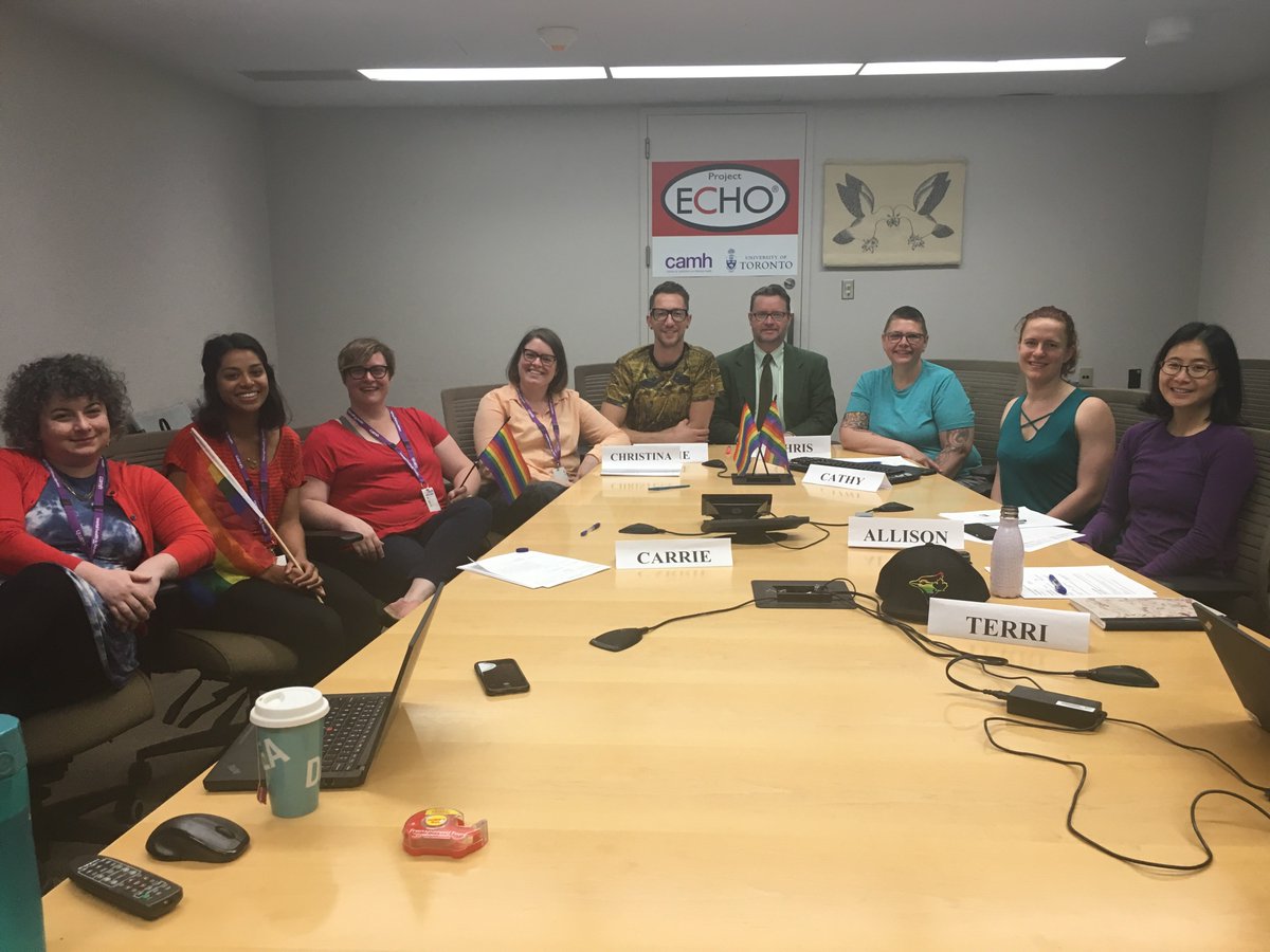 Happy Pride! For the final session of our Trans and Gender Diverse Healthcare ECHO, our Hub team dressed up as a rainbow.  If you are interested in joining us for next cycle, we will be launching in September 2018.