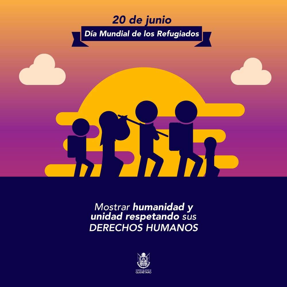 PanchDominguez's tweet photo. Hoy es el #DíaMundialDeLosRefugiados, momento de conmemorar la fuerza, valor y perseverancia de los más de 65 millones de personas que por la violencia han sido obligadas a dejar sus hogares para salvar sus vidas. #ConLosRefugiados https://t.co/fVTZ5tceik