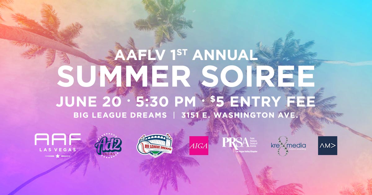 AAF Las Vegas (@aaflasvegas) on Twitter photo Meet the team of <a href="/aigalasvegas/">AIGA Las Vegas</a> at our AAF 1st annual Summer Soiree tonight!! Only $5 entry and you get your first drink free! #lasvegasnetworking #adagency facebook.com/events/4089312… Meet the team of <a href="/aigalasvegas/">AIGA Las Vegas</a> at our AAF 1st annual Summer Soiree tonight!! Only $5 entry and you get your first drink free! #lasvegasnetworking #adagency facebook.com/events/4089312…