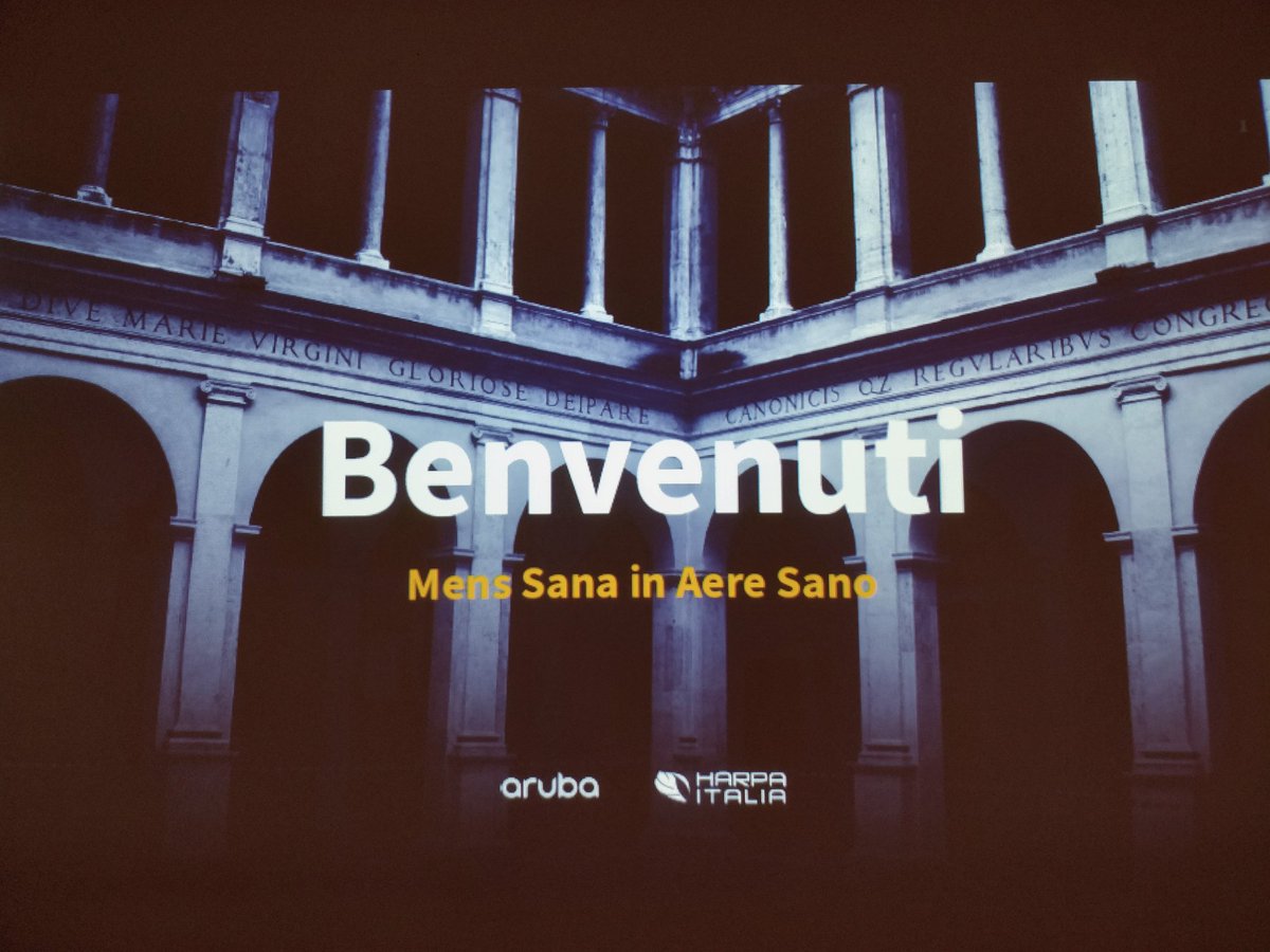 harpaitalia's tweet photo. Harpaitalia e @ArubaNetworks pronte al Chiostro del Bramante per presentare il decide #IoT #aircare e le soluzioni di #HpeArubaItalia https://t.co/MIf4cJUEB3