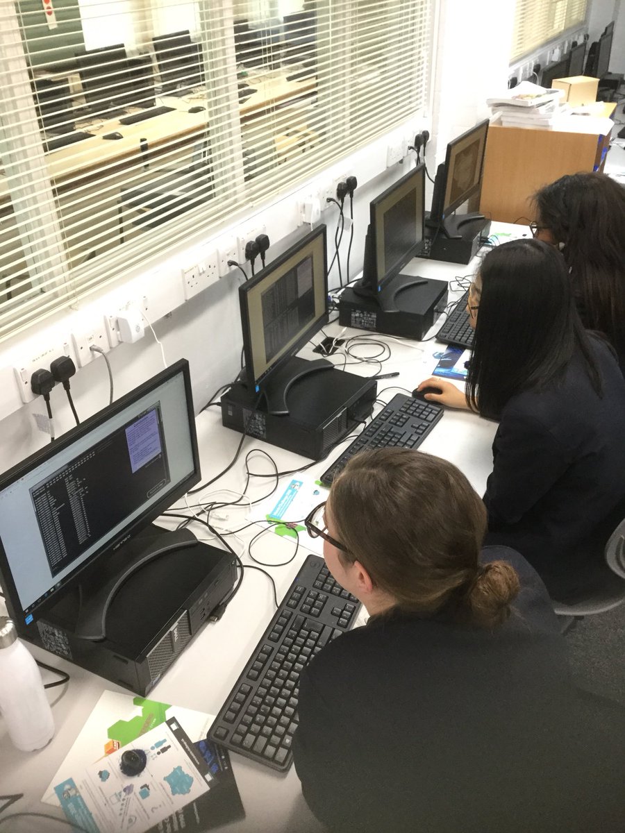 TeachesCompSci's tweet photo. Our @BradfordGrammar pupils hard at work protecting themselves in CyberCity #cybermatrix competition #matrixchallenge18 with @Cyberchallenge @grillatech @YH_CyberProtect https://t.co/OoThkZ5pcF