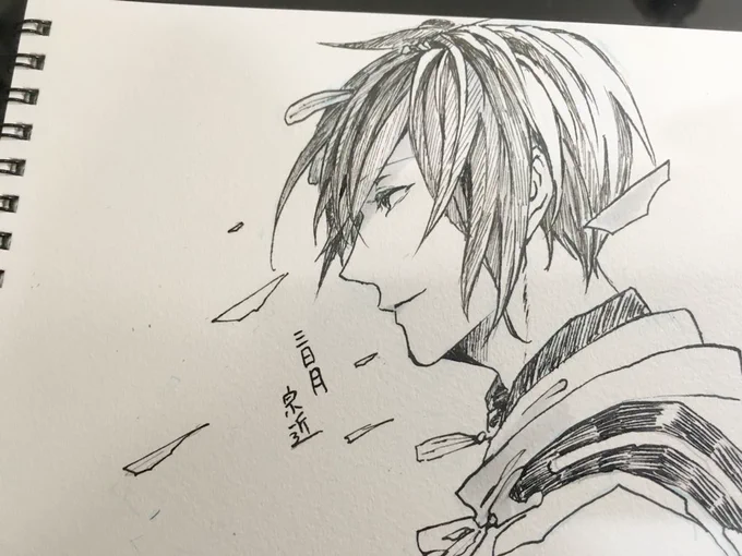 描いてみてって言われたキャラの顔だけ描くシリーズ三日月さん 