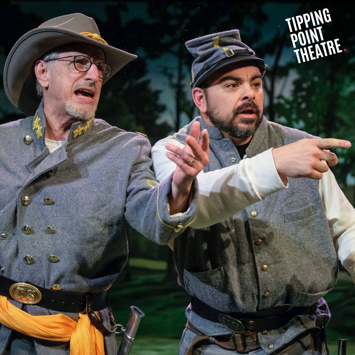 TPTNorthville's tweet photo. Imagine moving to the south and immediately having your neighbor draft you for the local war re-enactment... for the wrong side. Northern Aggression finishes it's run this weekend! https://t.co/s8bpD08P5K #TPTNA https://t.co/b7popG7v7G