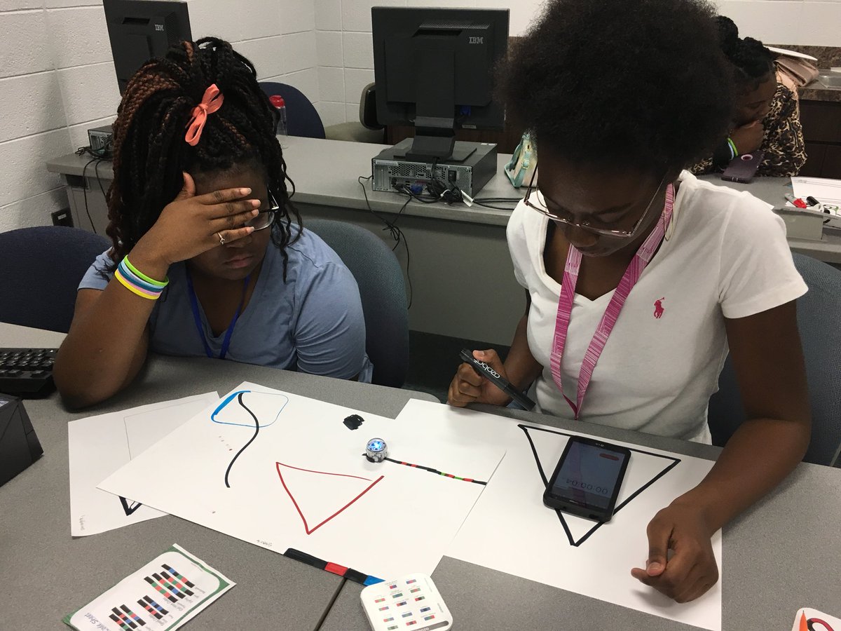 Learning how to program using Ozobots at STEM Power Academy. @GeorgiaPower #PoweringEducation