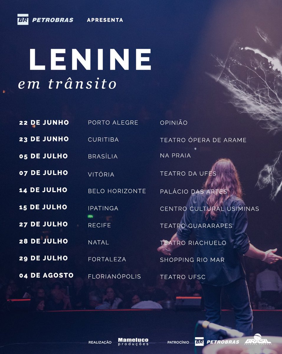 Lenineoficial's tweet photo. Ipatinga, estamos chegando com #LenineEmTrânsito #NovasDatas | Foto @Super_Praia #PatrocínioPetrobras⠀⠀⠀⠀⠀⠀⠀⠀
.
Confira a agenda completa em https://t.co/bdZ1lKv8iu https://t.co/YXr6G9iHDR