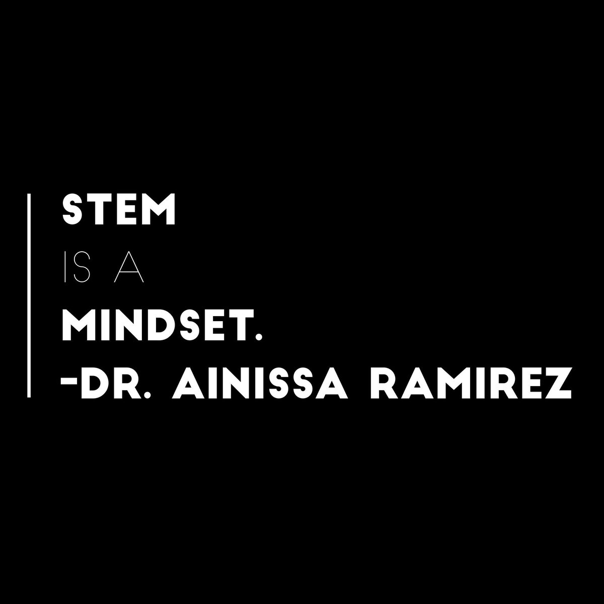 KrystleBassett's tweet photo. Thank you for the #STEMAmped keynote, @ainissaramirez. Big takeaway: “Everyone needs to have the mindset of creative problem solving.” #STEMAmped https://t.co/J7emHty1Ff