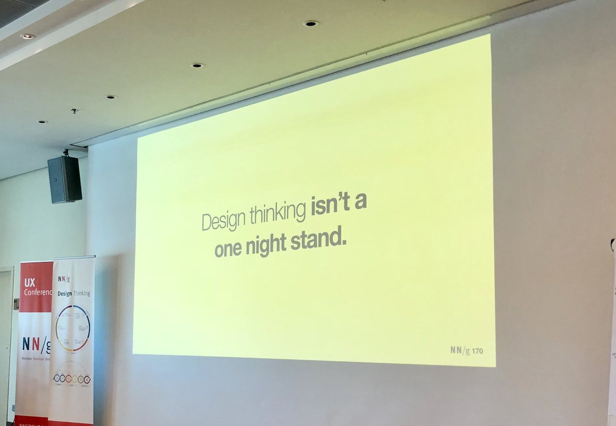 What a great quote to finish today’s excellent session on #designthinking #nngux