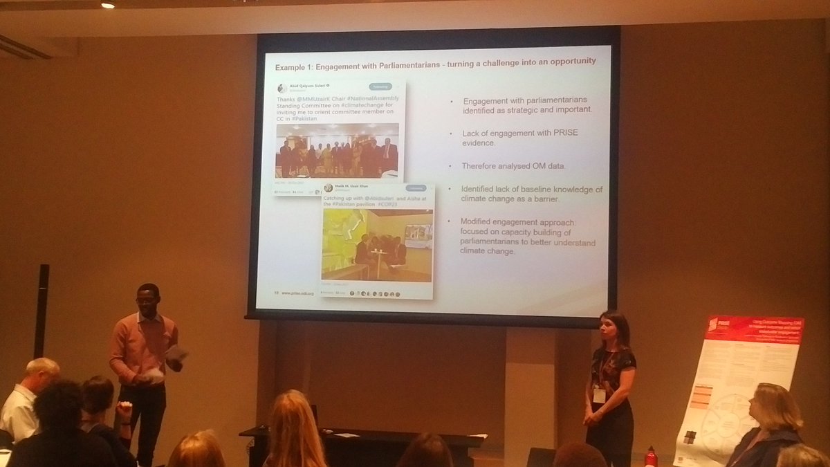 _RobertHofstede's tweet image. How to use monitoring tools like #OutcomeMapping proactively to bring research into use #RiU, eg. engaging parlamentarians in #Pakistan. Research done by  @PRISEclimate @IEDAfrique @SDPIPakistan @ODIclimate,  supported by @IDRC_CRDI @DFID_Research @CollabAdapt