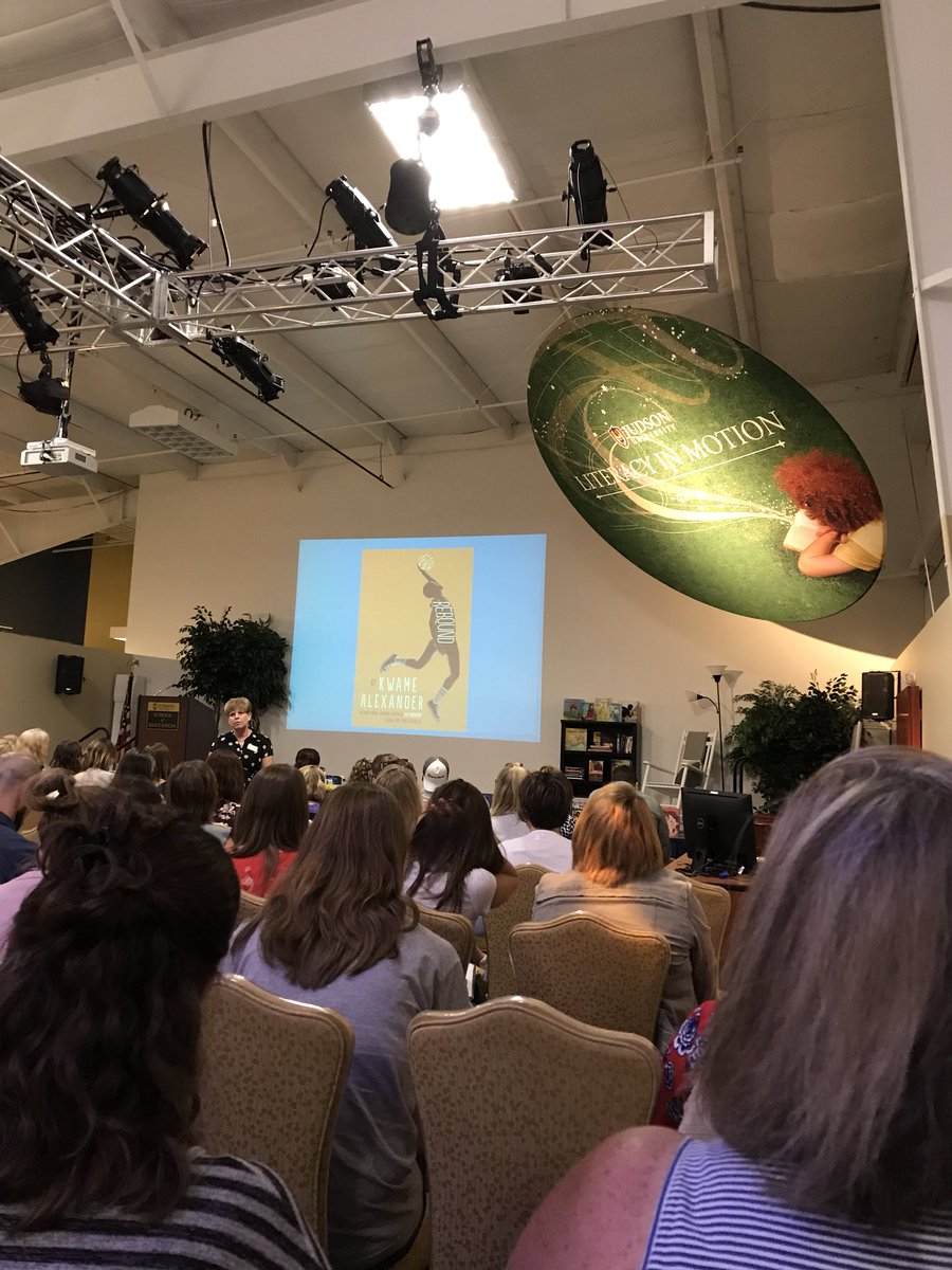 JessicaWalshEdu's tweet photo. First book up for @LitCup’s “The Best New and Notable Books for 4-12 Readers” at Literacy in Motion Conference is Rebound by @kwamealexander! 🏀📚🎉 @JudsonULiteracy #LIM2017 https://t.co/dpIoYEfYNI