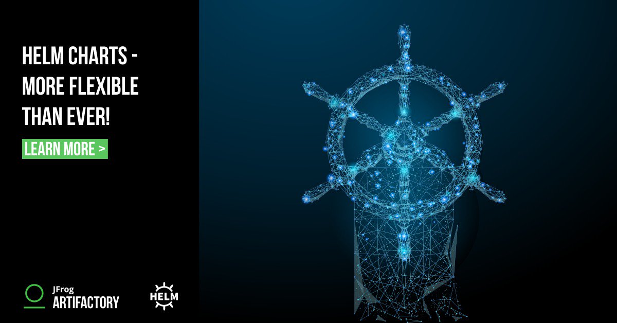 jfrog's tweet image. Two new #HelmChart enhancements now available in JFrog Artifactory! 
⚓️ Authenticate access to Artifactory in the Helm client 
⚓️ Custom pack your #Helm Charts using the application of your choice. 
#k8s #Kubernetes 
Read about the new features here&amp;gt;&amp;gt; okt.to/53txeW