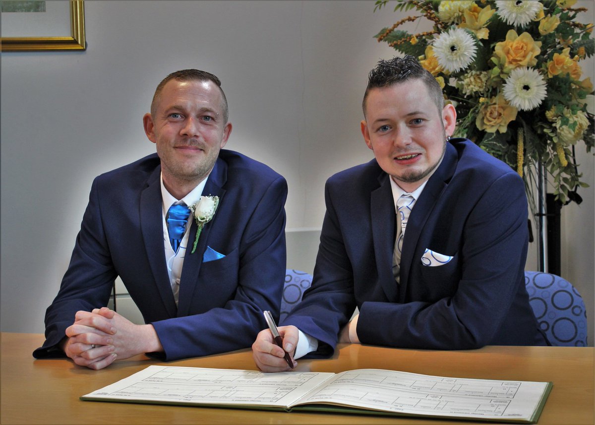 CambsCC's tweet image. If you missed our registration team conducting the ceremony for Cambridgeshire couple Simon and Rob on last night’s episode of #BrideandPrejudice you can watch back on @All4 here: ow.ly/HXgD30kAfpk #MarchLibrary @cambslib