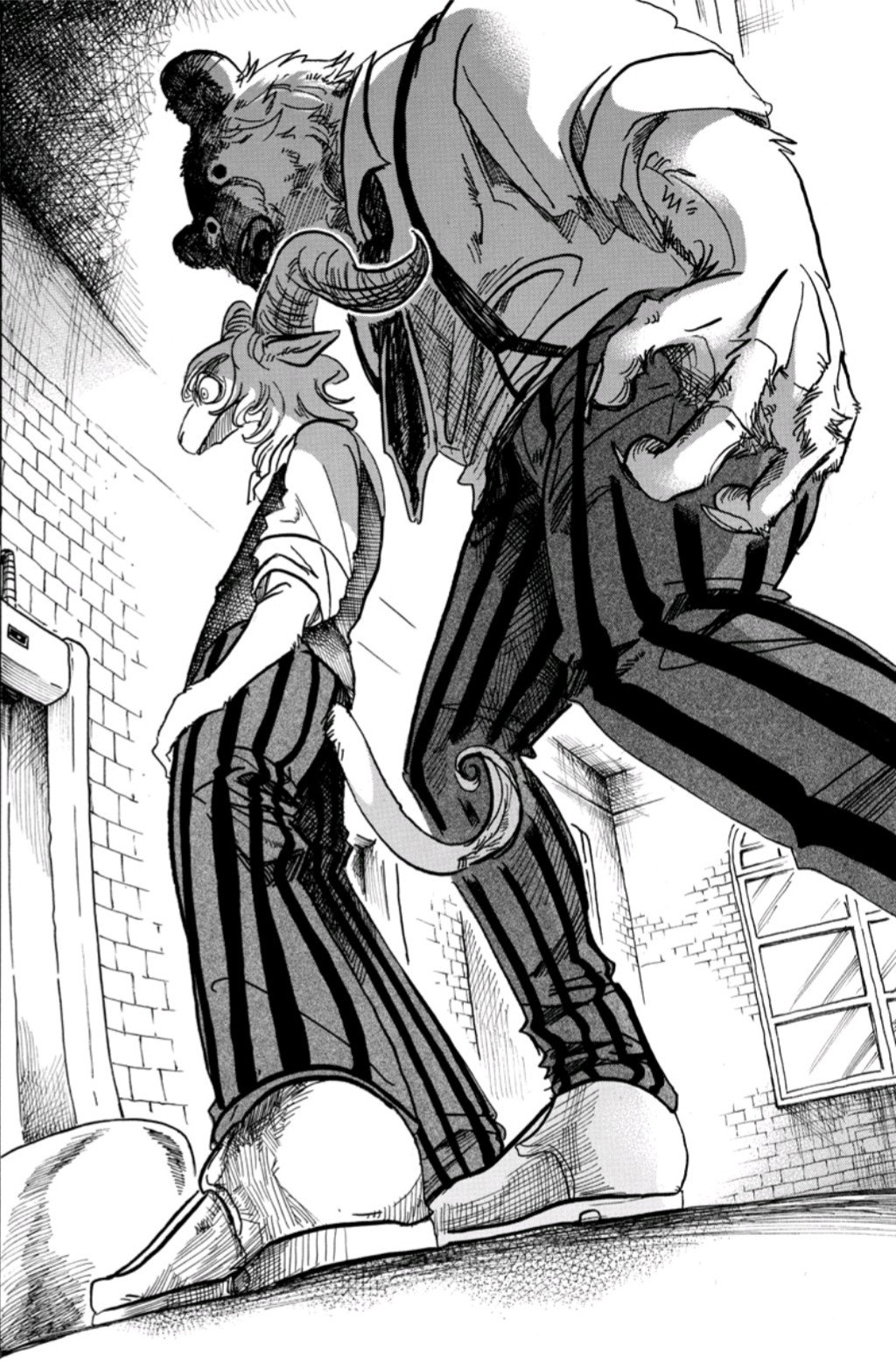 Aguila Na Tviteru 今週のbeastars 今度はピナのお話 女性に目がないピナは ある日トイレでリズと二人きりに そして 心からの覚悟を叫ぶ Beastars